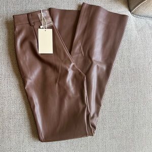 MESHKI - tyra straight leg faux leather pants size XS